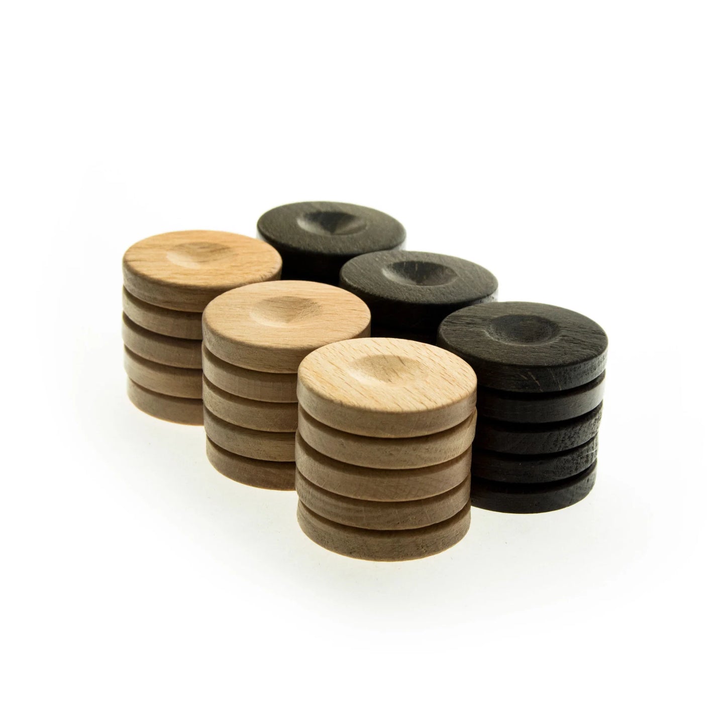 Wooden Checkers Brown&Natural