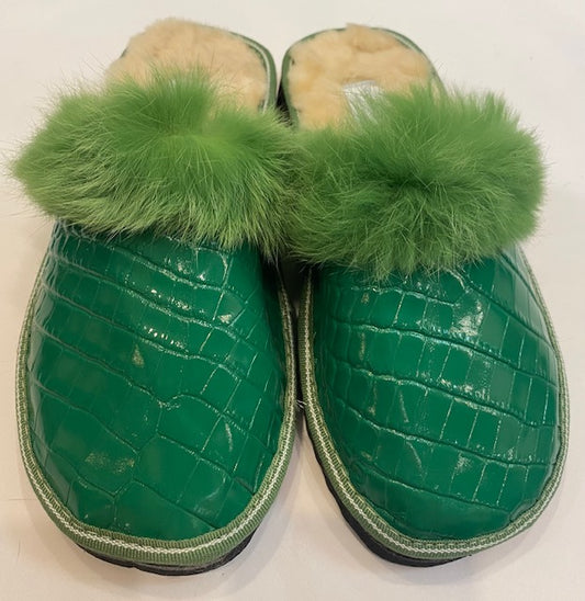Emerald Green Slippers