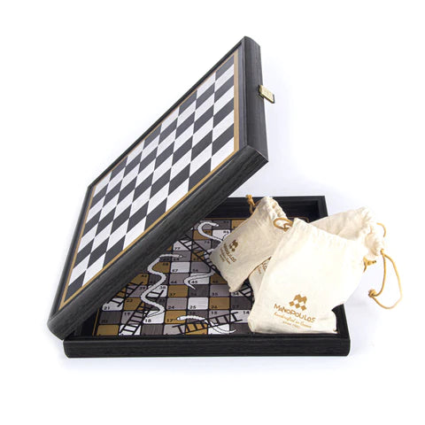 4 in 1 Combo Chess, Backgammon, Ludo, Snakes & Ladders