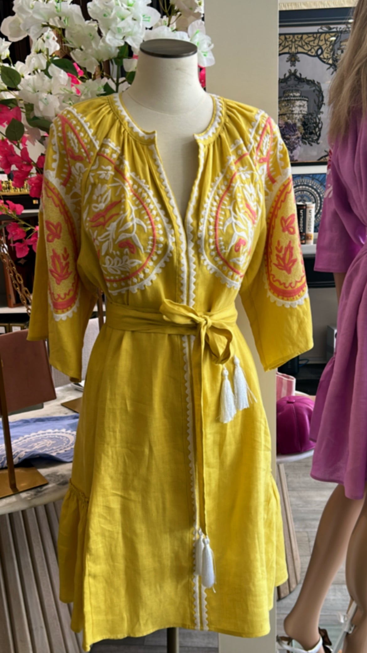 Linen Embroidery Dress