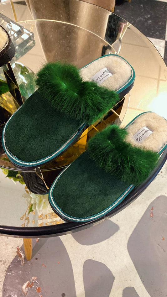 Olive Green Suede