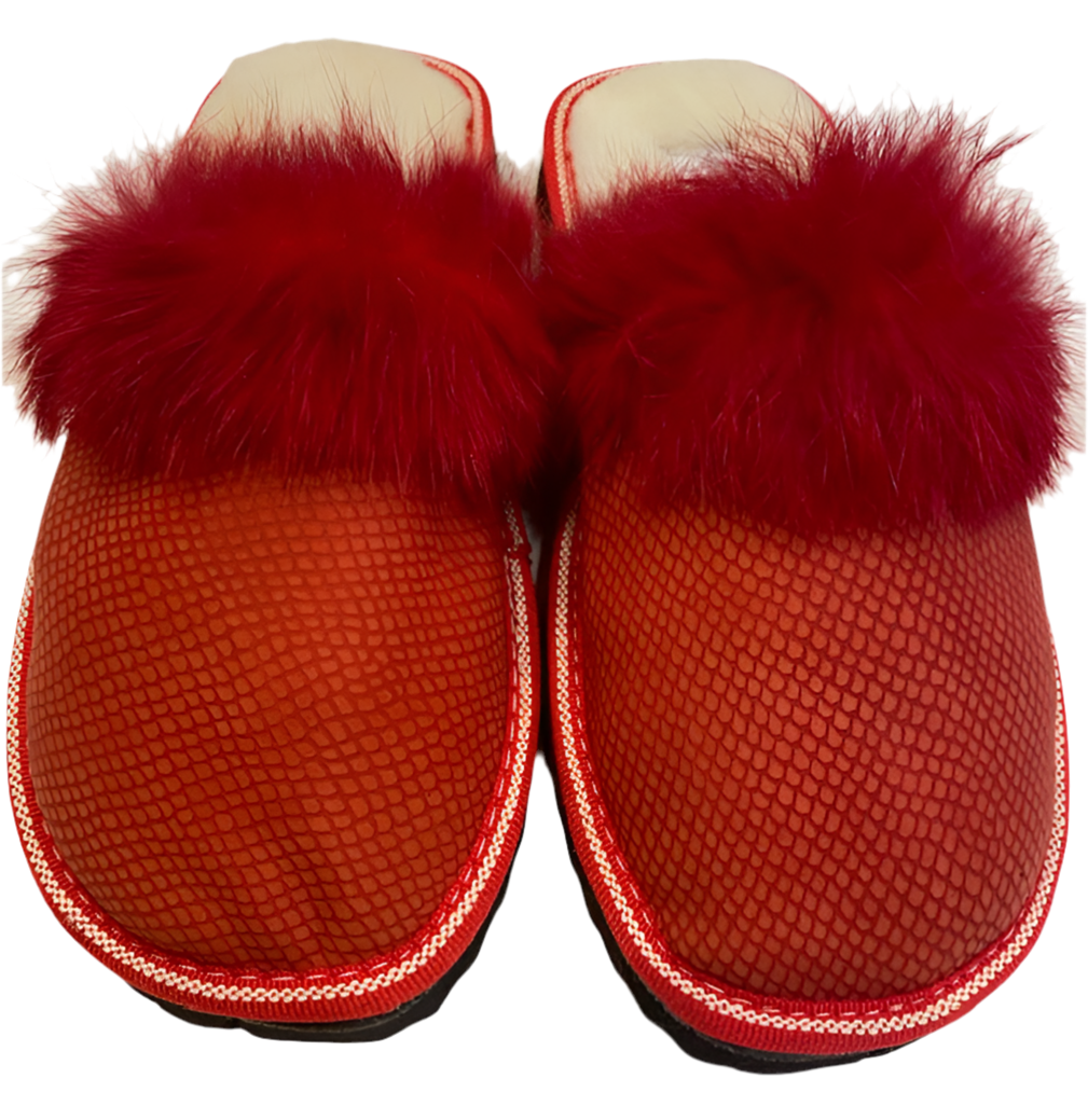 Roxanne - Red Snake Slippers