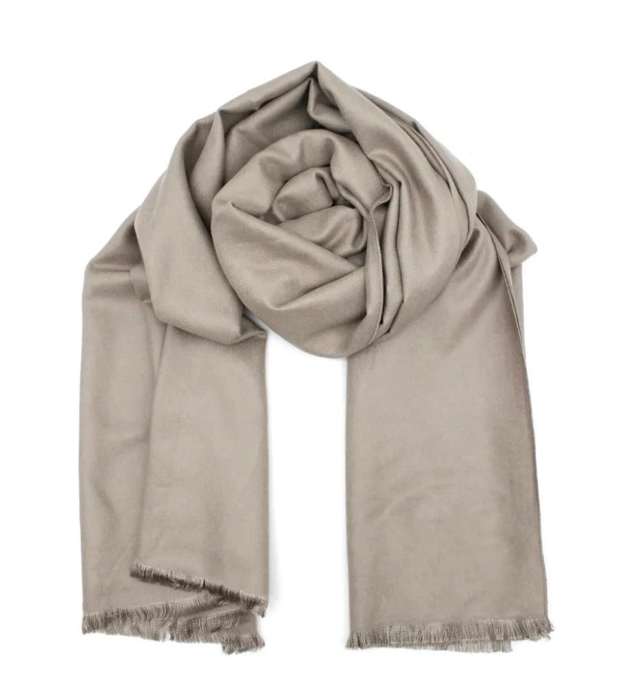 Soft Touch Cotton & Wool Blend Wrap Scarf