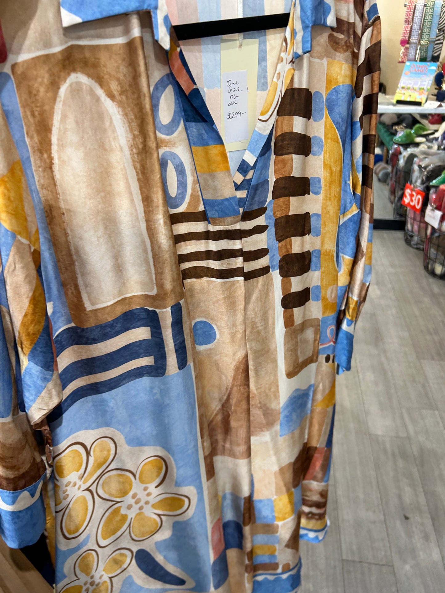 Mediterranean Silk-Blend Dress