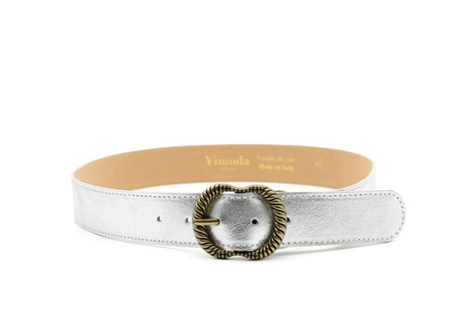 Metallic Leather Belt