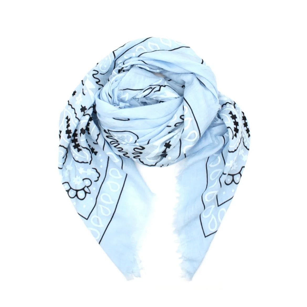 Paisley Cotton Scarf – 120 x 120cm