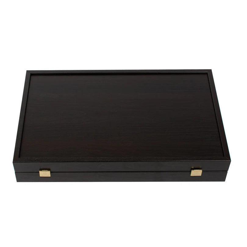 Handcrafted Wenge Replica Wood Backgammon Set with Side Racks - Classic Design and Quality Materials