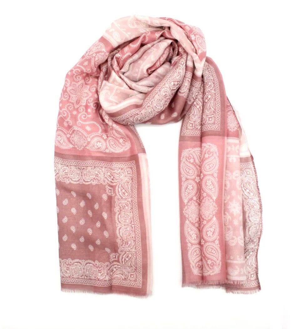 Paisley Cotton Scarf –