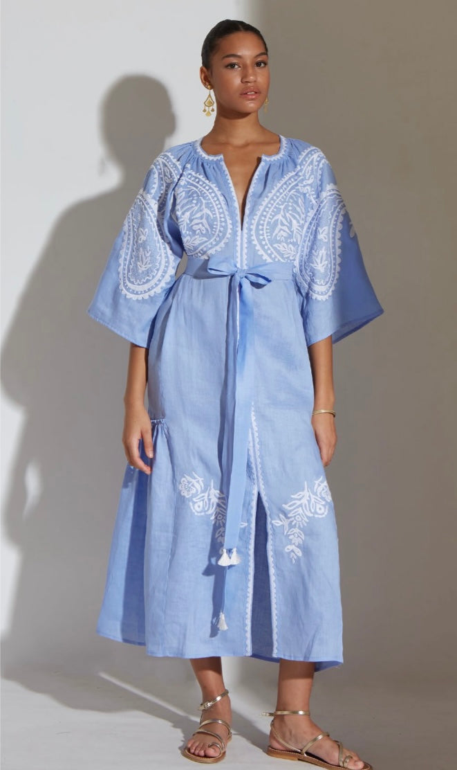 Linen Embroidery Dress