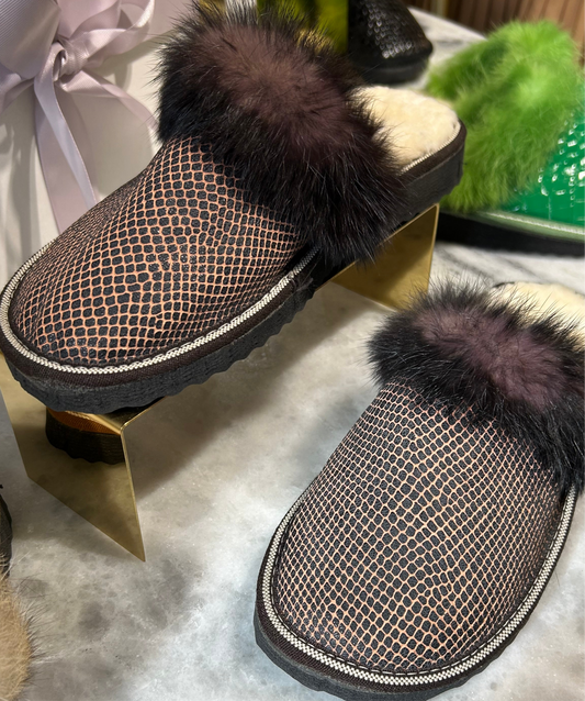 Mocha Marble Slippers