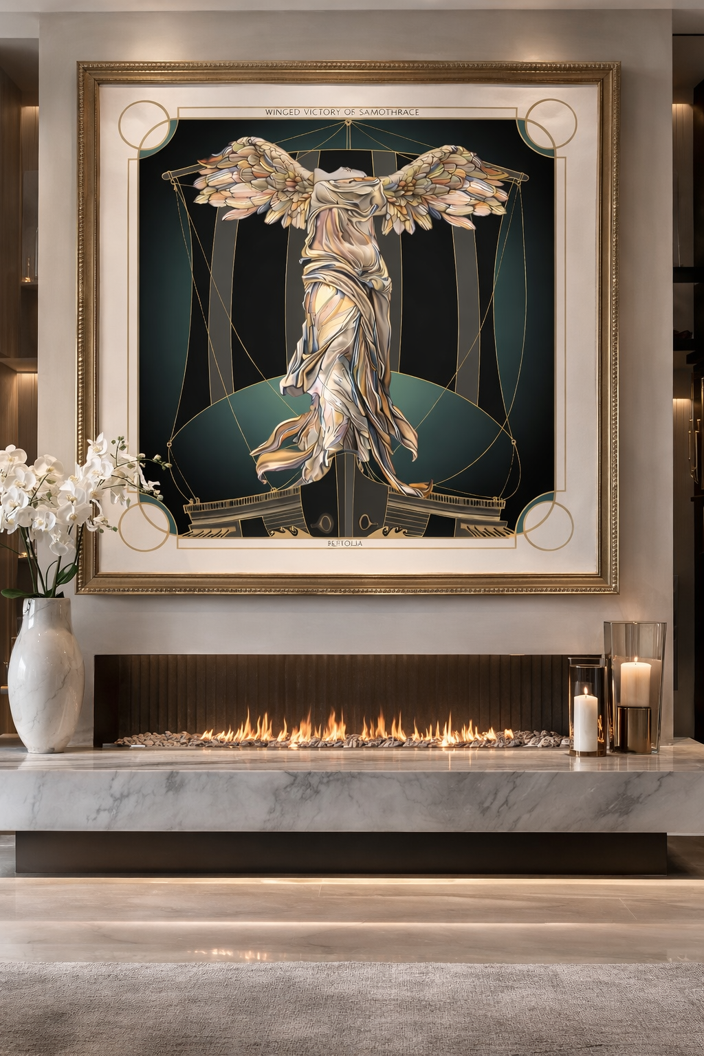 Silk Scarves sold separately or framed.
