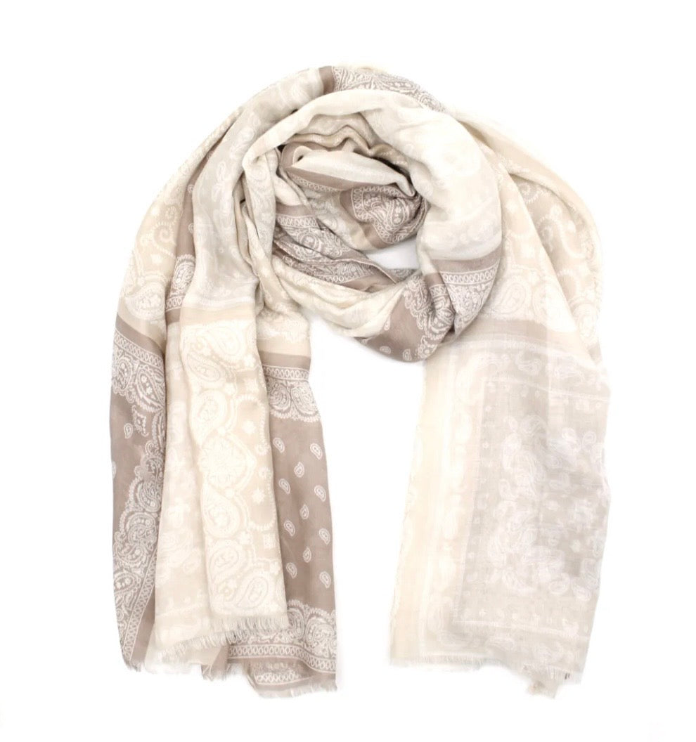 Paisley Cotton Scarf –
