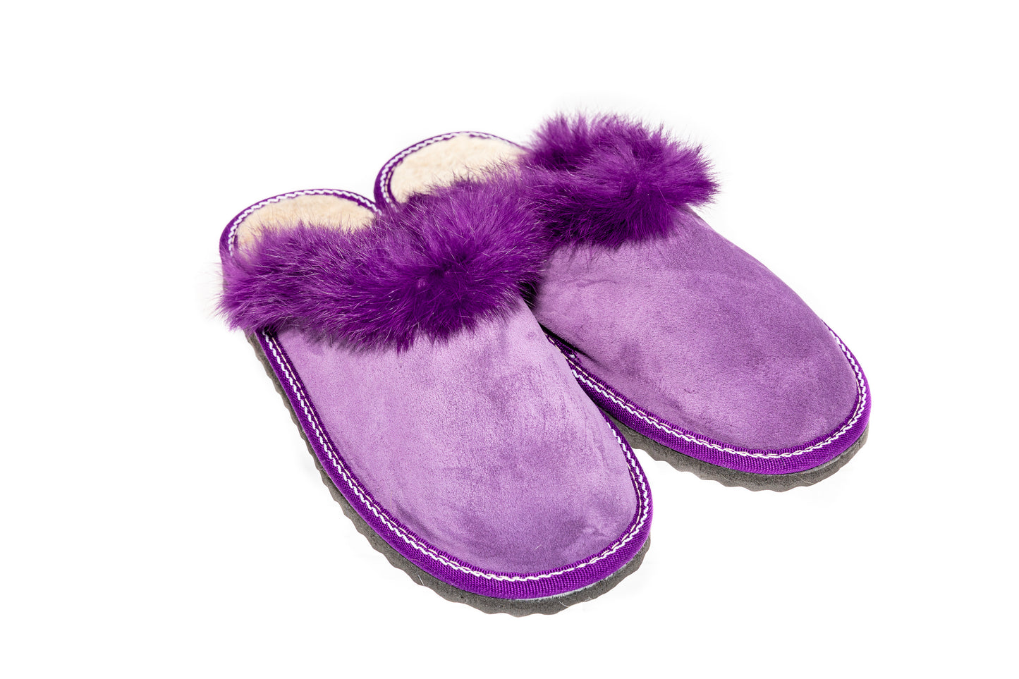 Purple Suede Slippers