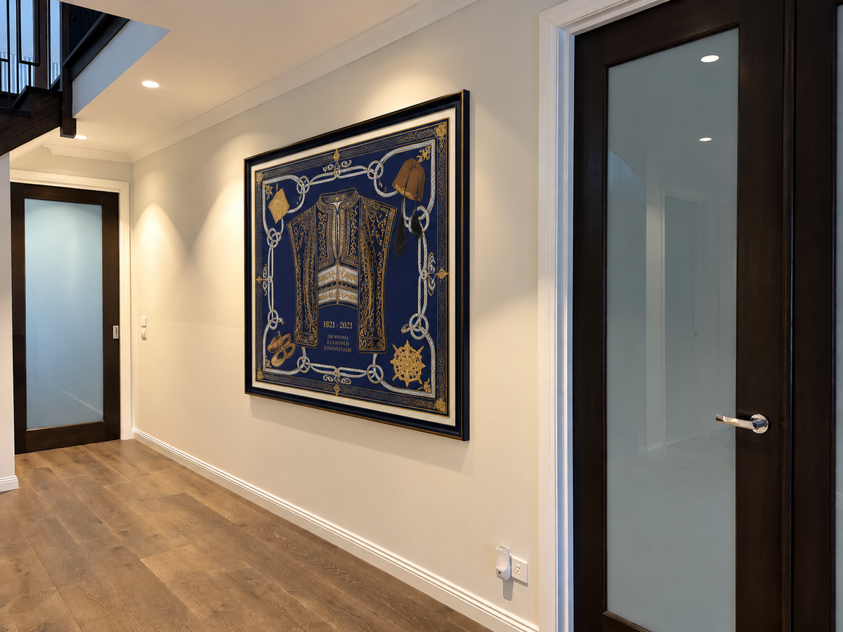 Silk Scarves sold separately or framed          90x90cm