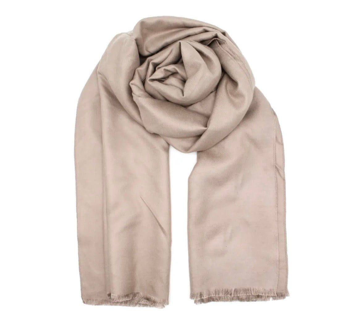 Soft Touch Cotton & Wool Blend Wrap Scarf