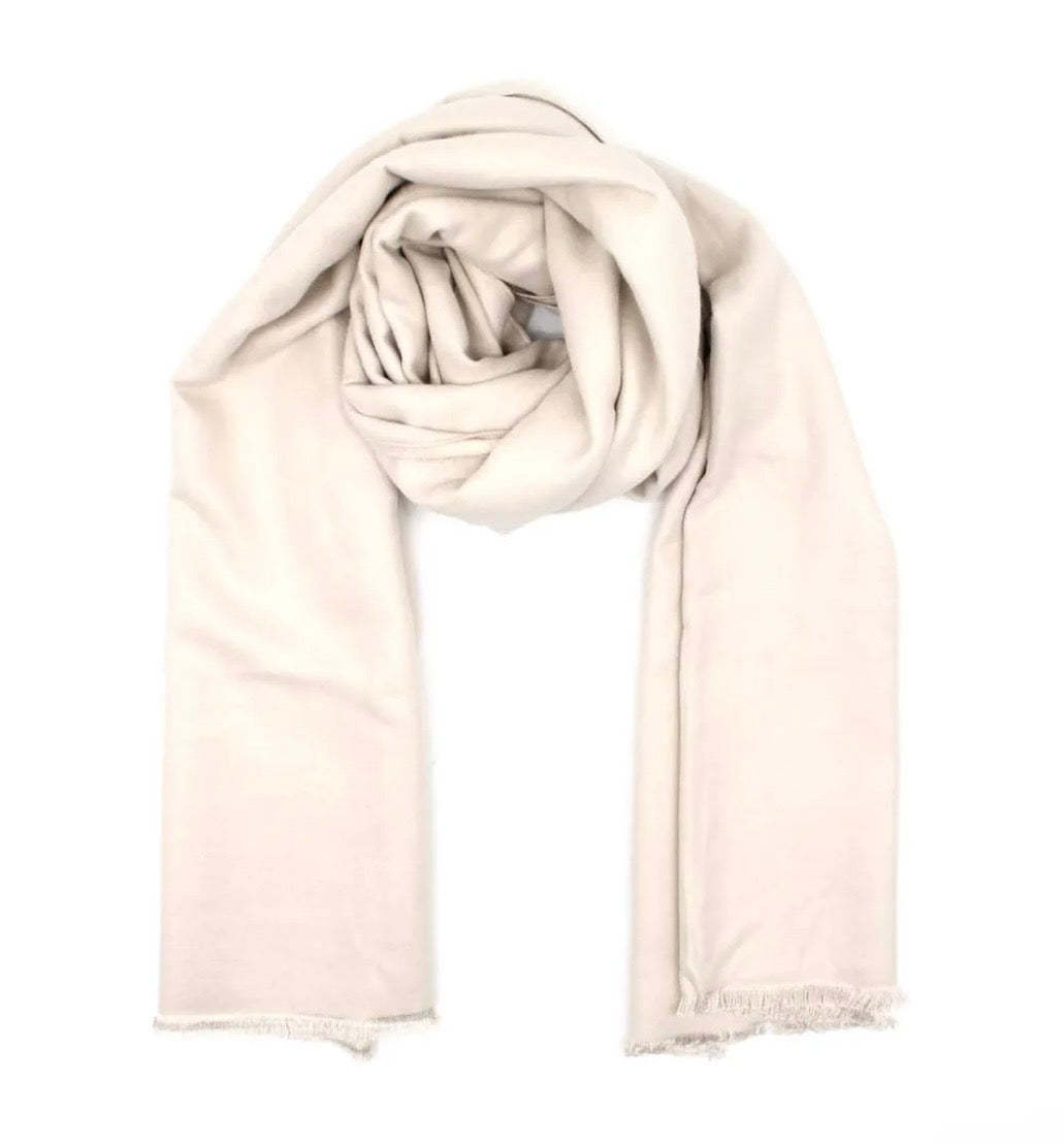 Soft Touch Cotton & Wool Blend Wrap Scarf