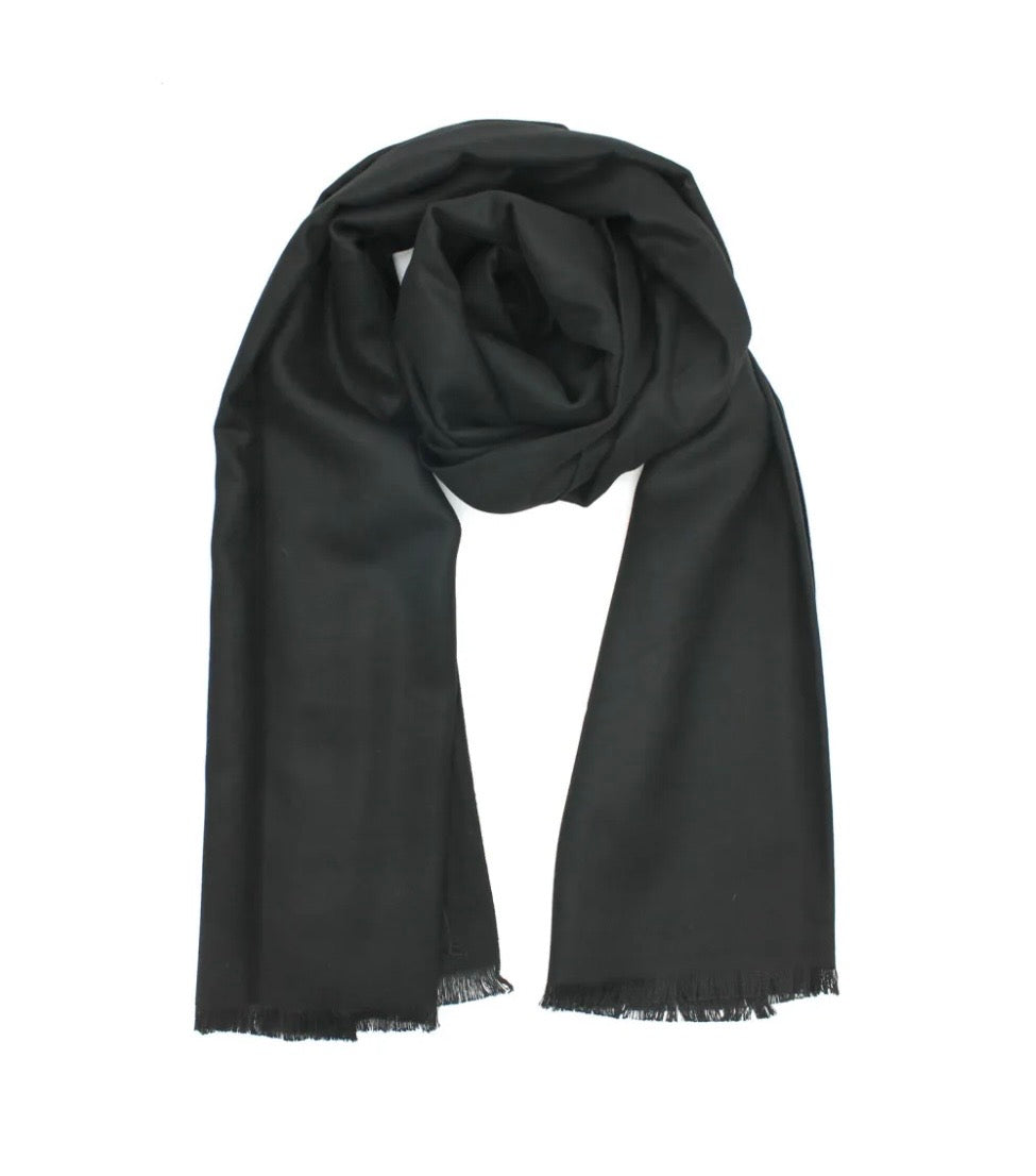 Soft Touch Cotton & Wool Blend Wrap Scarf
