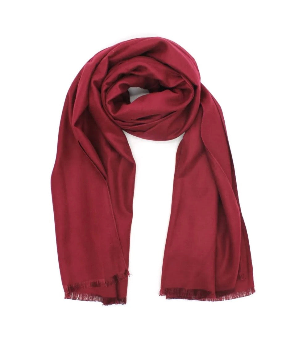 Soft Touch Cotton & Wool Blend Wrap Scarf